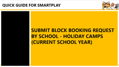 Download Now-Submit Block Booking Request By School - Holiday Camps (Current School Year)