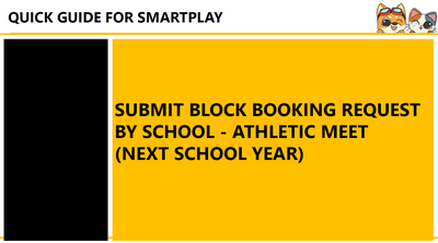 Submit Block Booking Request Athletic Meet (next school year)